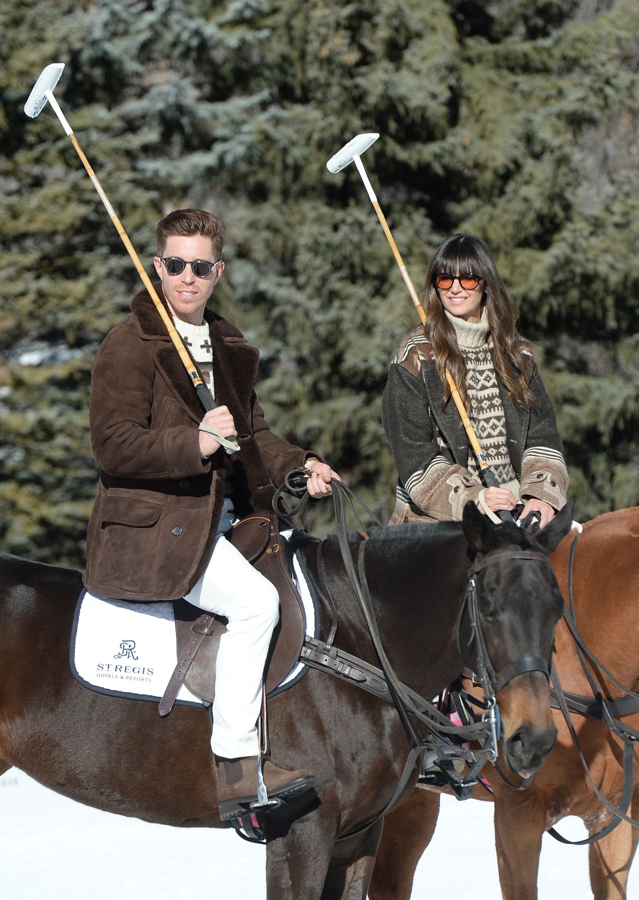 Nina Dobrev and Shaun White Shine in Aspen Snow Polo Shoot 5