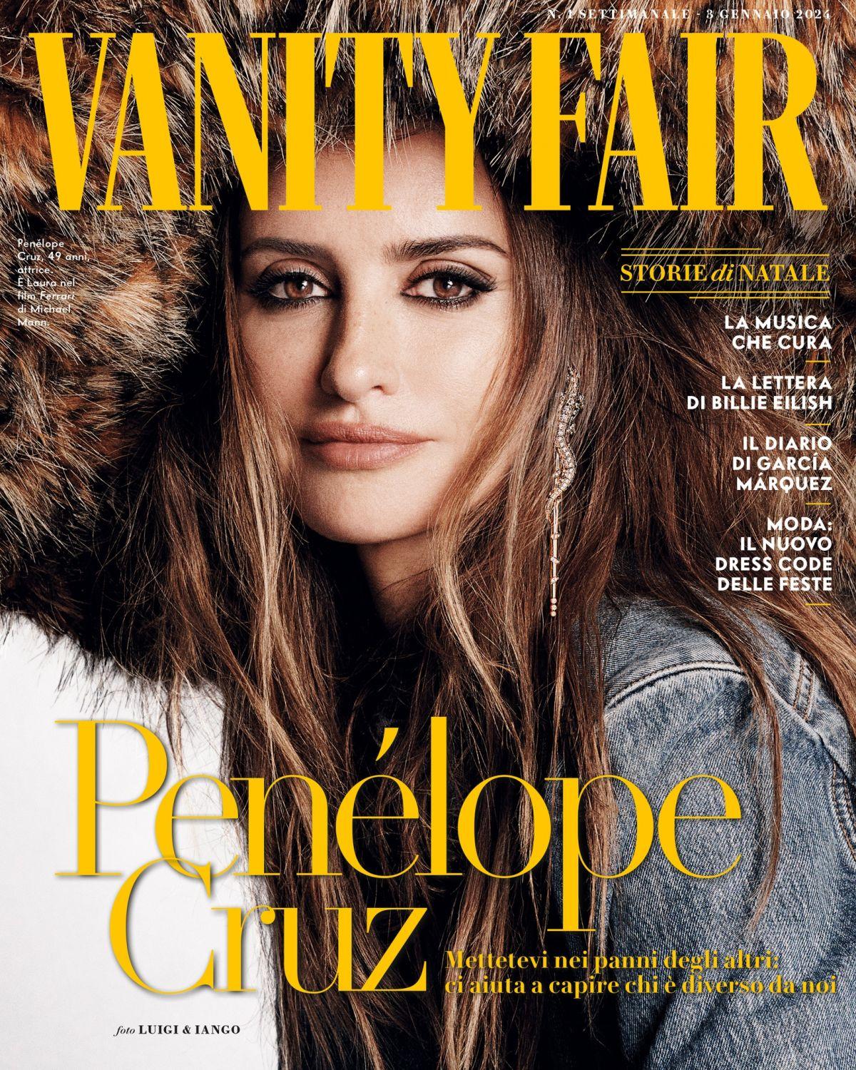 Penelope Cruz in Vanity Fair Italy's January 2024 Cover Shoot