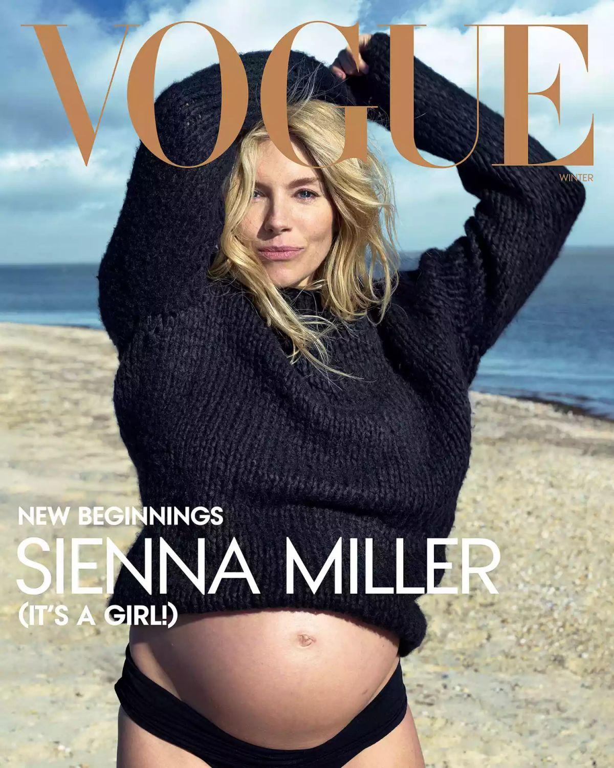 Pregnant Sienna Miller Maternity Glow in Vogue