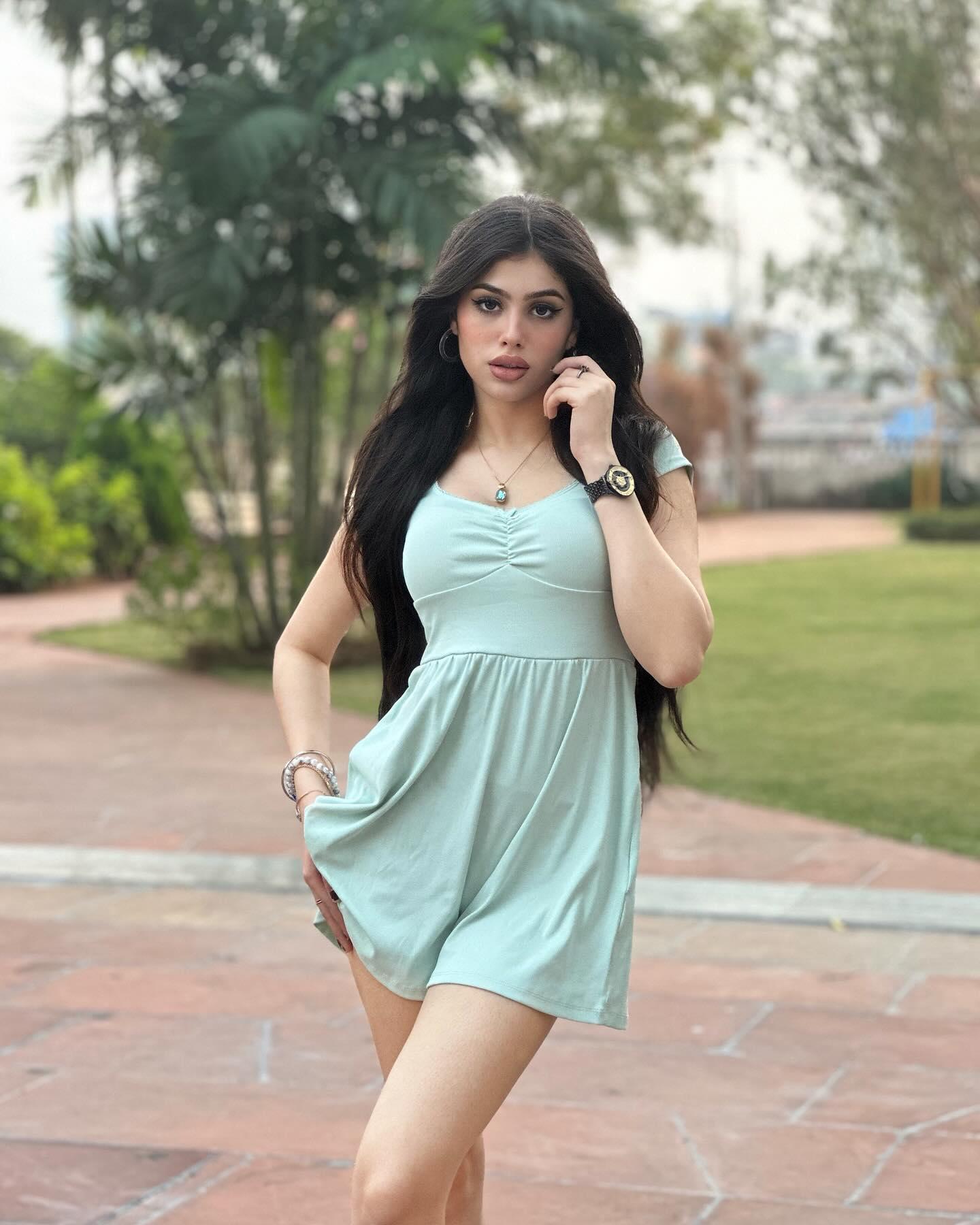 Riva Arora in sea green dress, flaunts legs in photoshoot