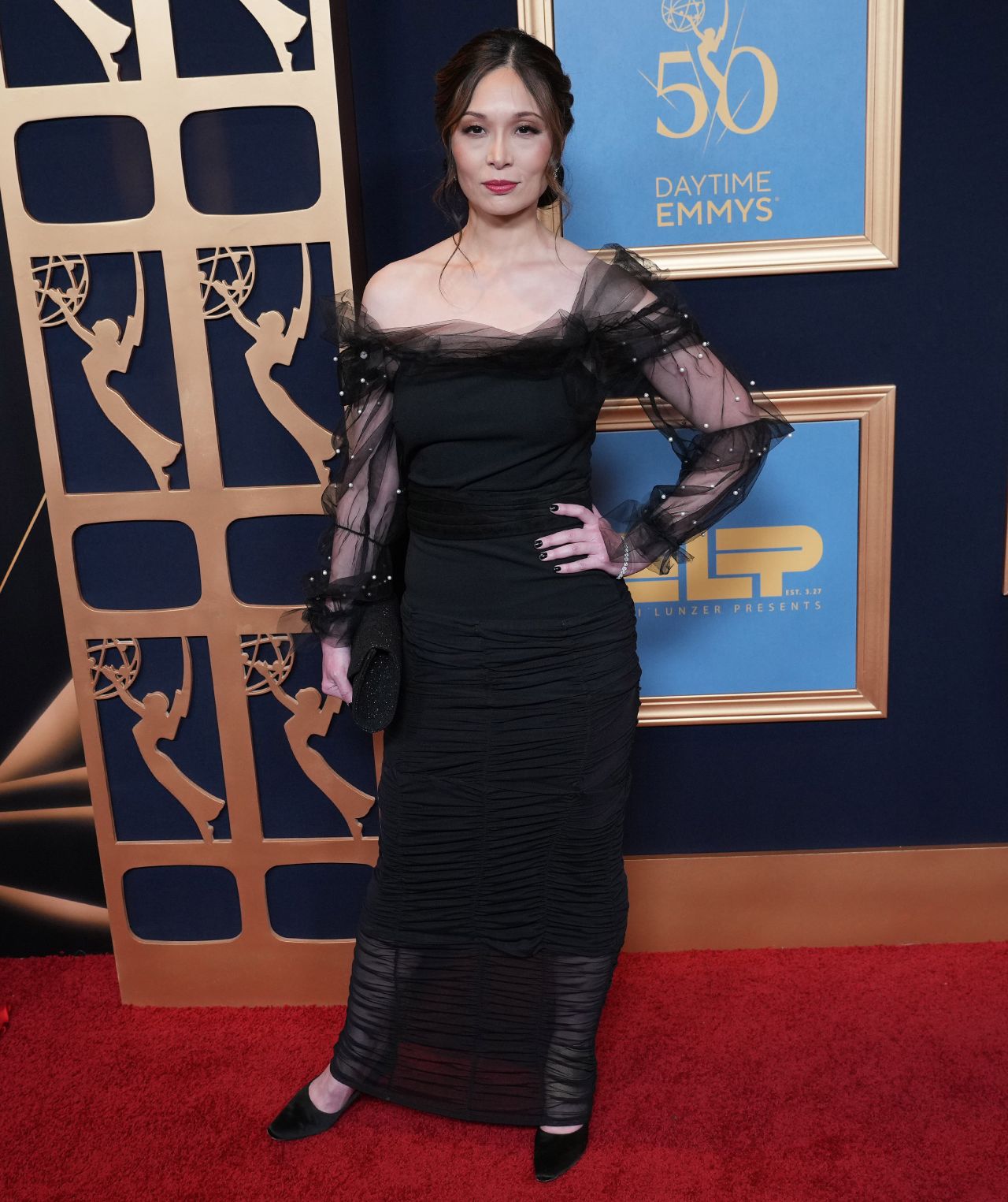 Romy Park in Black Dress at 50th Daytime Emmy Awards in LA 1