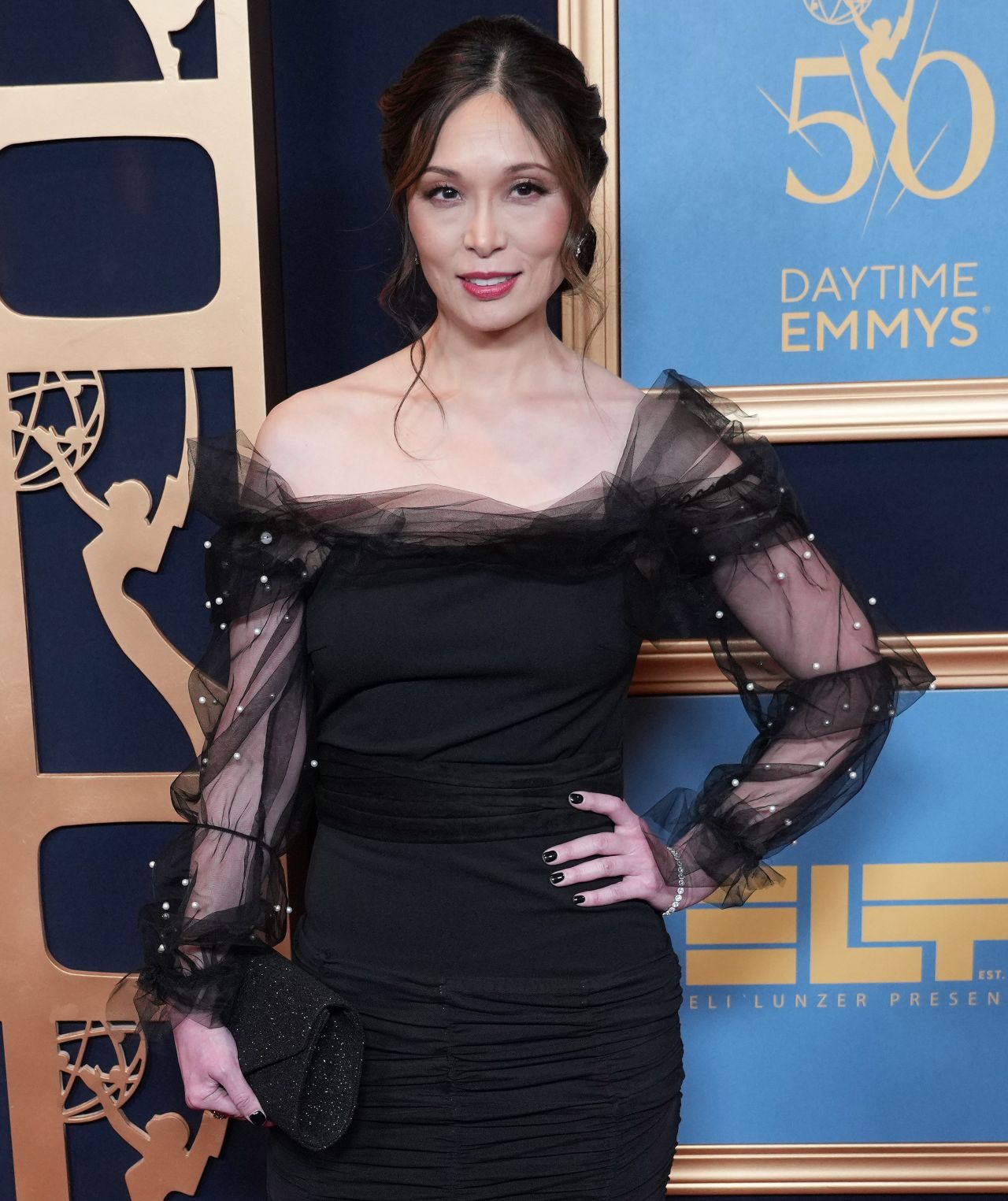 Romy Park in Black Dress at 50th Daytime Emmy Awards in LA 4