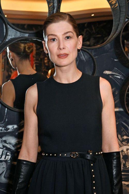 Rosamund Pike in Black Dress at Saltburn Screening in London 2