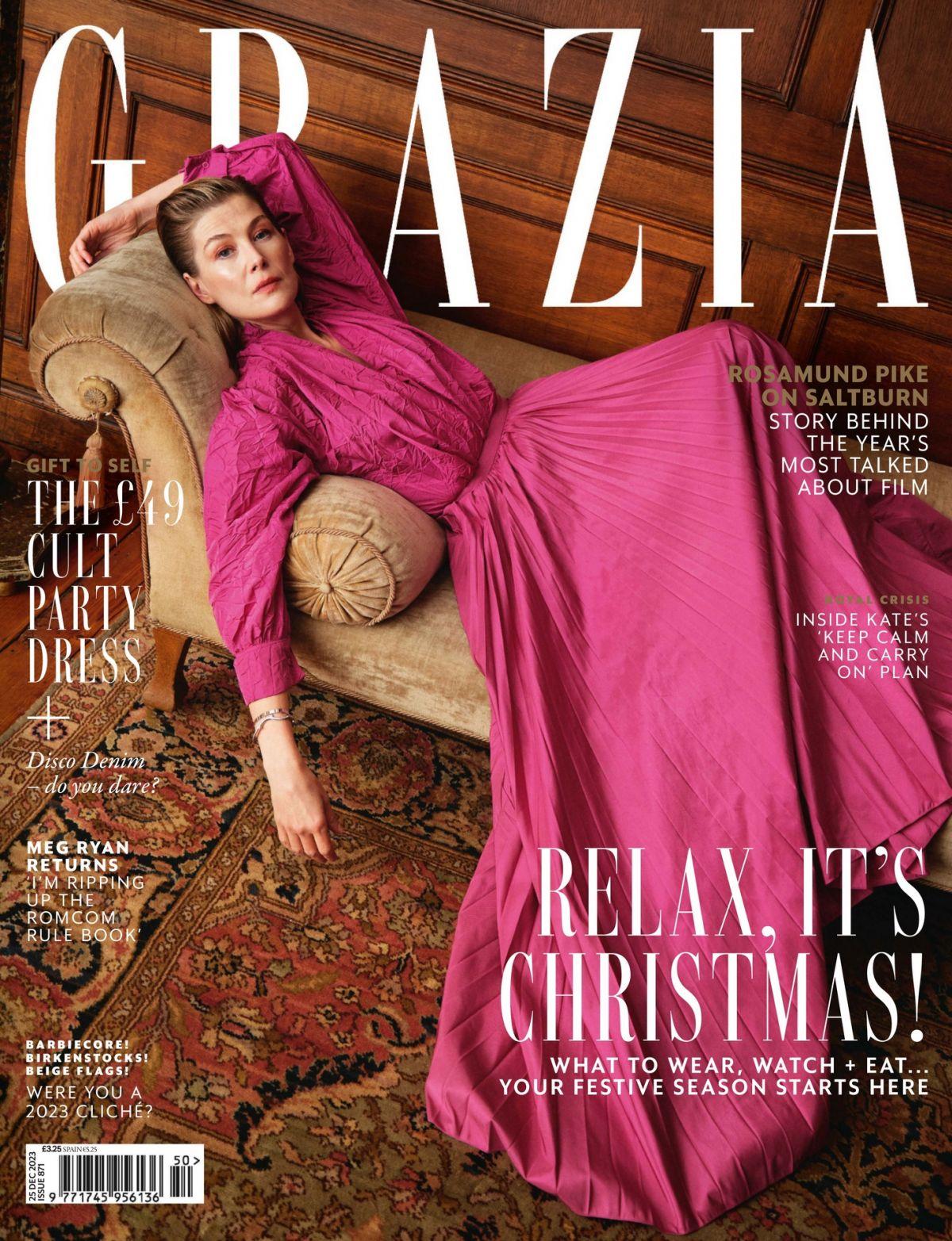 Rosamund Pike Radiates Elegance in Grazia