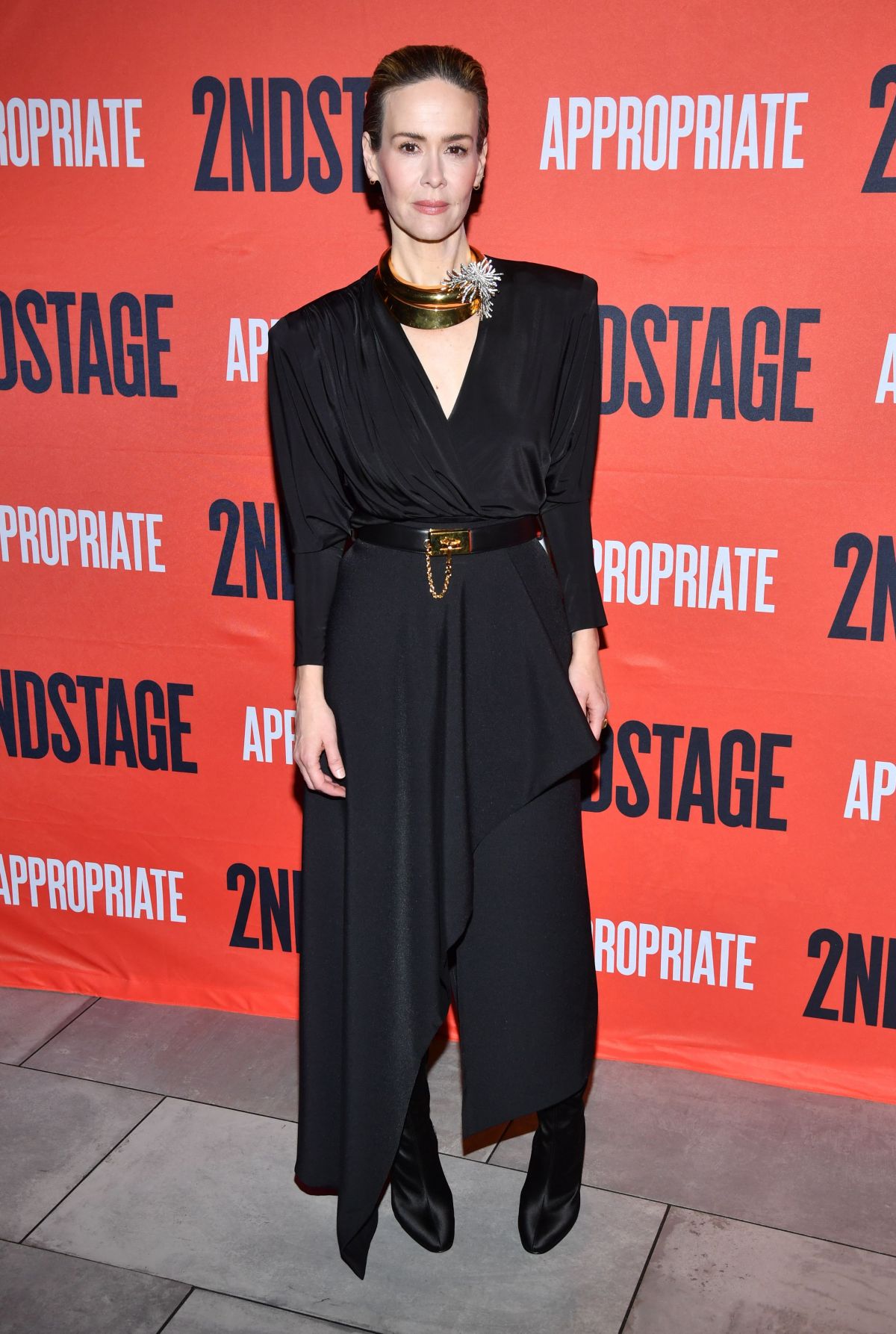 Sarah Paulson attebds at Appropriate Broadway Opening Night 1