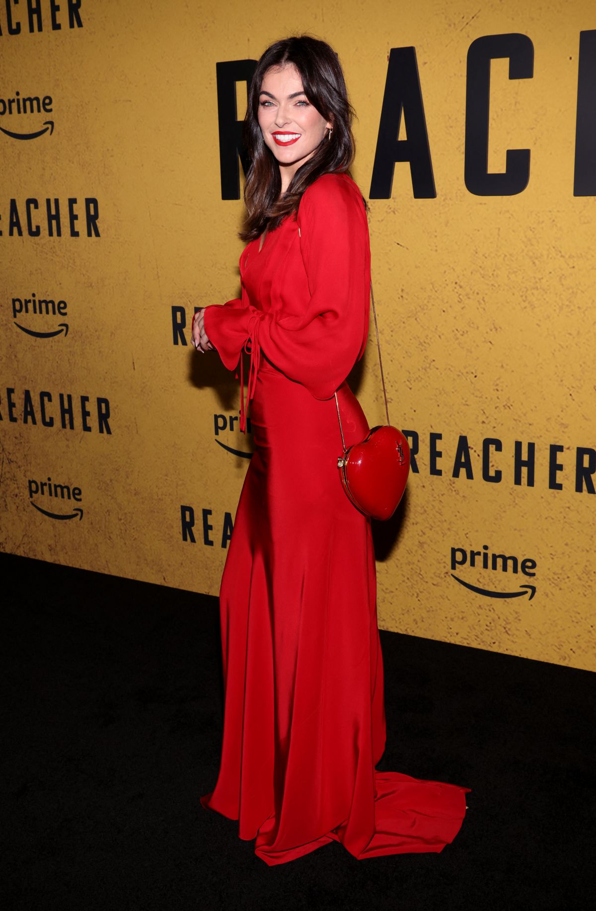 Serinda Swan in Red Dress at Reacher Season 2 screening at Culver City 1
