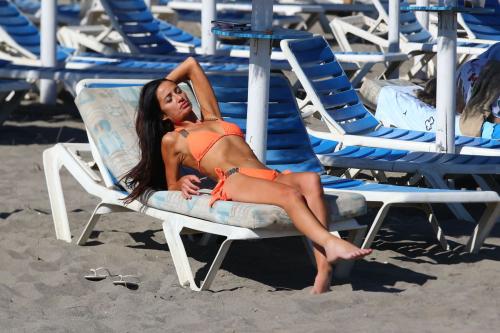 Chantelle Houghton in Bikini at a Beach in Marbella, January 2024 3