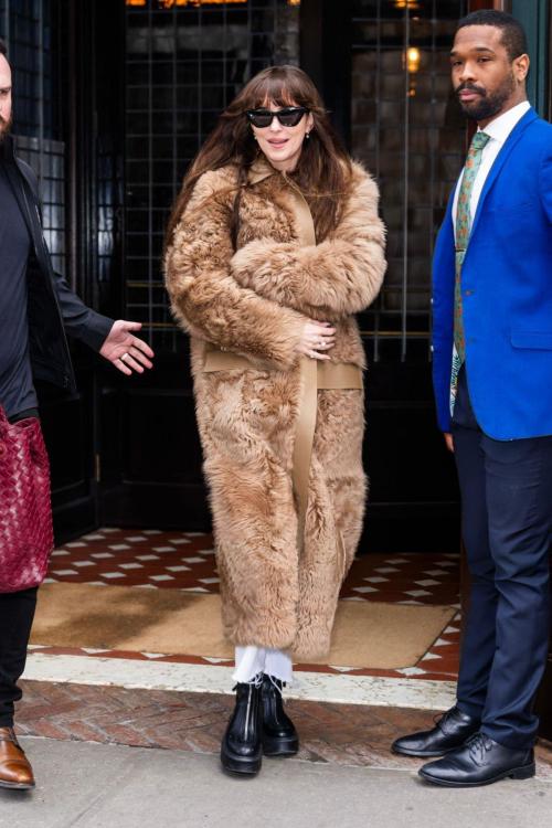 Dakota Johnson Leaves Hotel in New York, January 2024 3