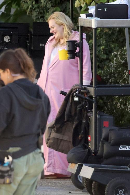 Elisabeth Moss on Set with Max Minghella in Los Angeles, January 2024 1