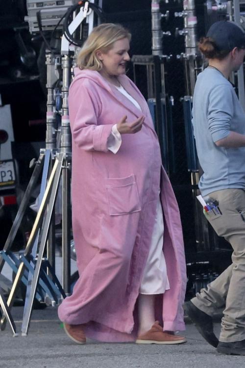Elisabeth Moss on Set with Max Minghella in Los Angeles, January 2024 3