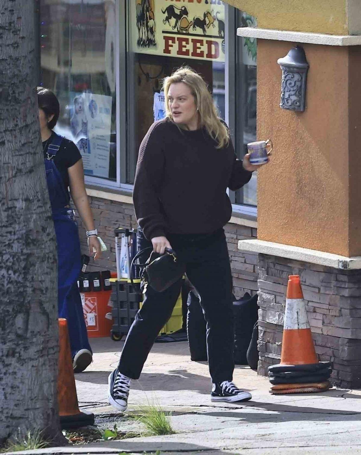 Elisabeth Moss on the Set of Shell in Los Angeles, January 2024