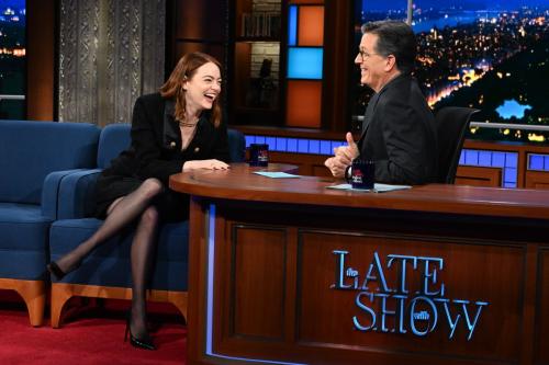 Emma Stone at Late Show with Stephen Colbert in New York, January 2024 2