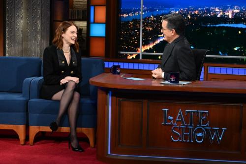 Emma Stone at Late Show with Stephen Colbert in New York, January 2024 3