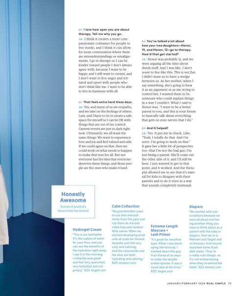 Jessica Alba in Real Simple Magazine, January/February 2024 4
