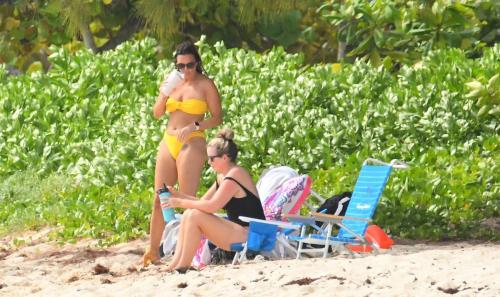 Jodi Albert in a Yellow Bikini at Beach in Barbados, January 2024 3