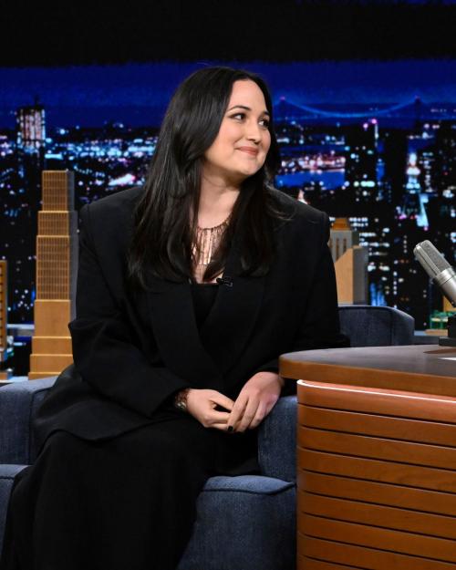 Lily Gladstone at Tonight Show Starring Jimmy Fallon in New York, January 2024 3