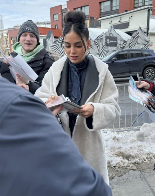 Melissa Barrera Interacting with Fans in Park City, January 2024 1