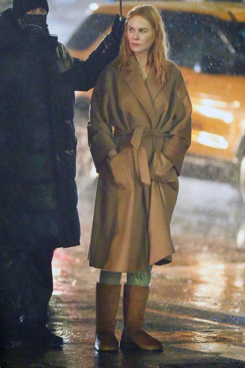Nicole Kidman Filming a Night Scene for Babygirl in New York, January 2024 3