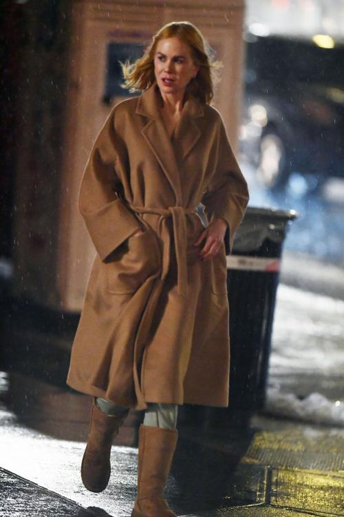 Nicole Kidman Filming a Night Scene for Babygirl in New York, January 2024 6