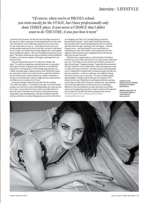 Tuppence Middleton in Luxury London Living Magazine, February 2024 6