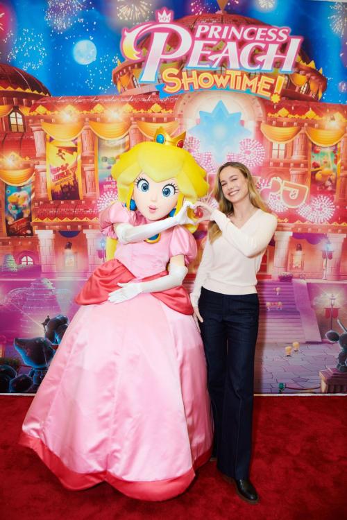 Brie Larson Promotes Nintendo Video Game in Los Angeles, February 2024