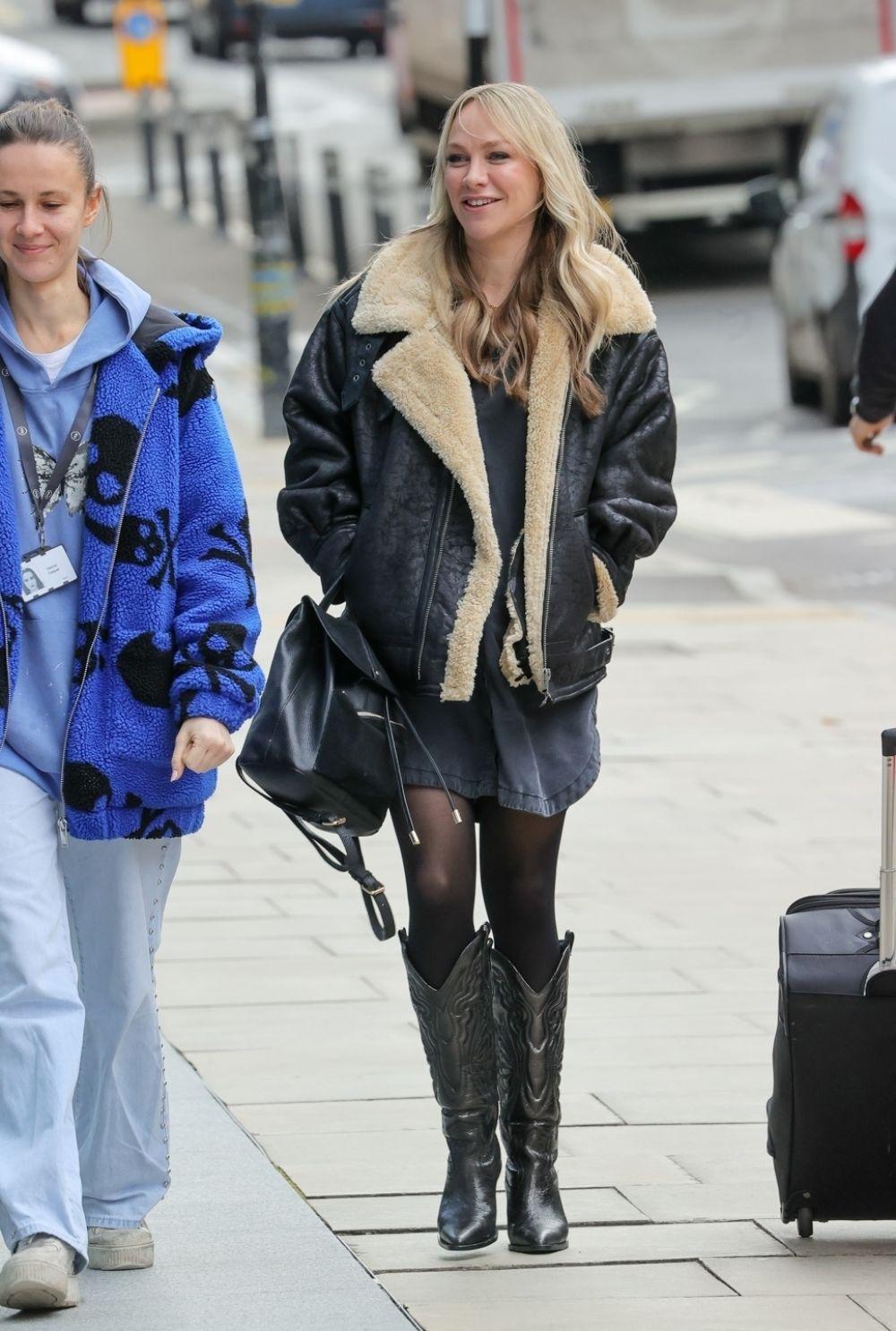 Chloe Madeley Arrives at Jeremy Vine TV Show in London, February 2024