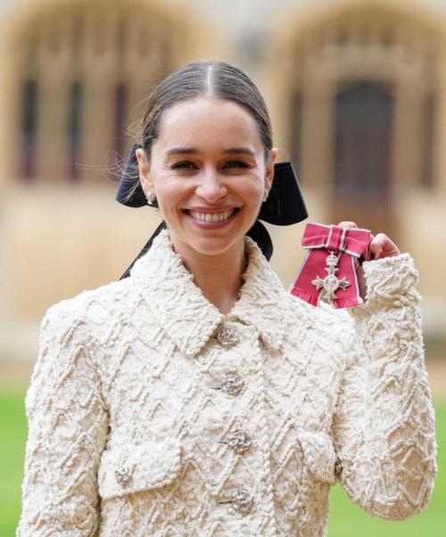 Emilia Clarke at Windsor Castle for British Empire Ceremony, February 2024 5