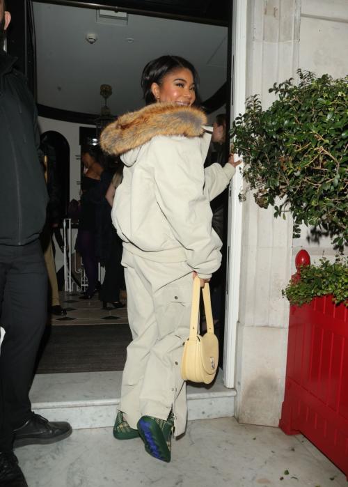 Emma Weymouth and Eve Arrive at Burberry Fashion Week Afterparty, February 2024 2