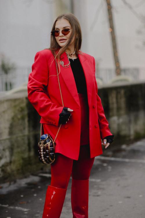 Karolina Zubkova-Mattes at Elie Saab Haute Couture Show in Paris, January 2024
