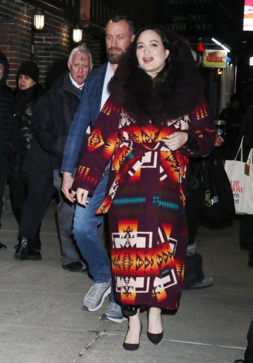 Lily Gladstone Leaves Late Show with Stephen Colbert, February 2024 1