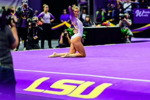 Olivia Dunne at Arkansas vs LSU Gymnastics Meet in Baton Rouge, February 2024 3