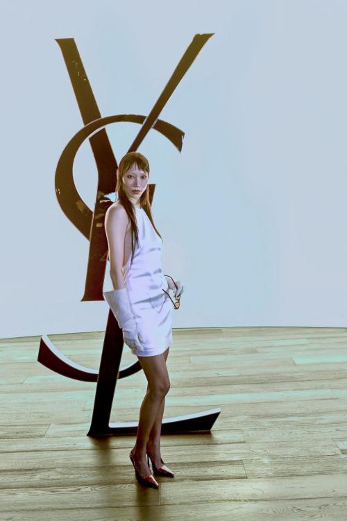 Soo Joo Park at Saint Laurent Womenswear Show Paris, February 2024 2