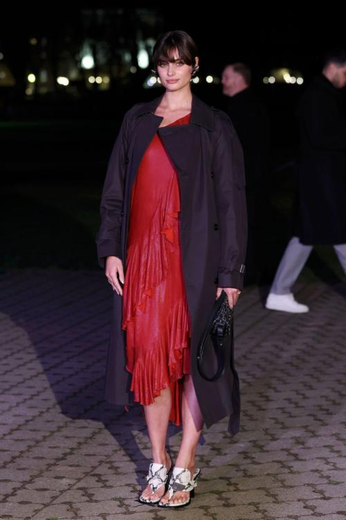 Taylor Hill at Burberry Winter Show at Fashion Week, February 2024 2