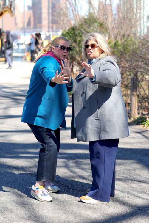 Amy Schumer and Urzila Carlson on the Set of Kinda Pregnant, March 2024 6