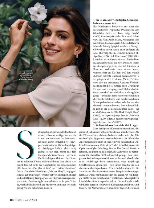 Anne Hathaway InStyle Germany March 2024 Feature 3