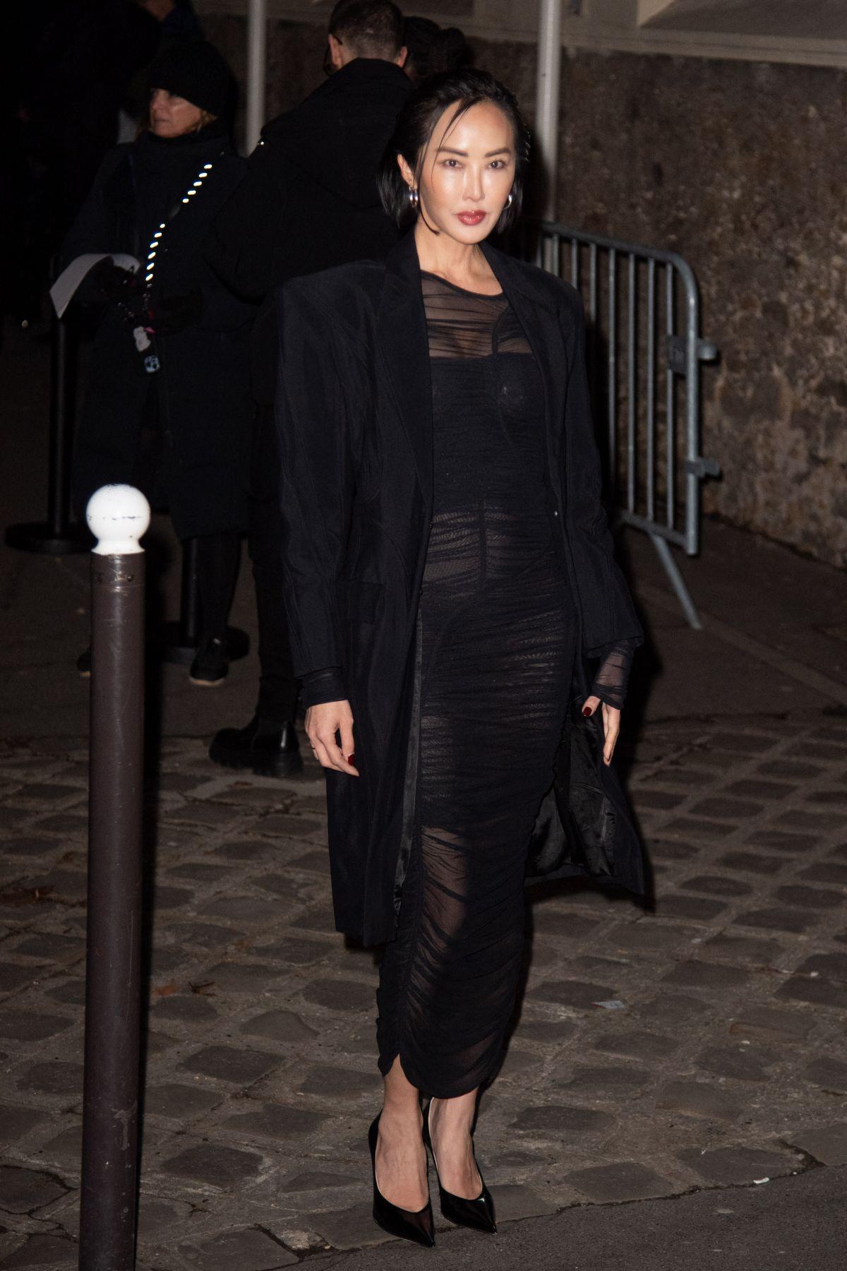 Chriselle Lim at Mugler Womenswear Fall/Winter Show Paris Fashion Week, March 2024