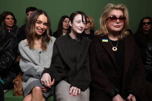 Emilia Clarke at Loewe Fall/Winter Show Paris Fashion Week, March 2024 1