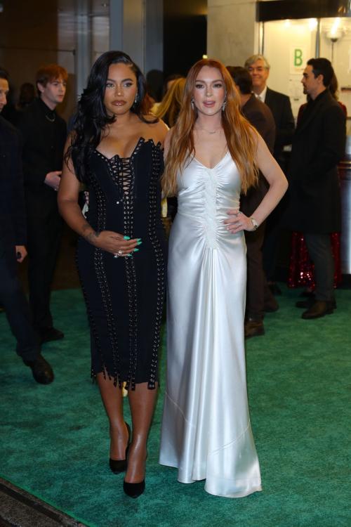 Lindsay Lohan and Ayesha Curry at Irish Wish Premiere New York, March 2024 2