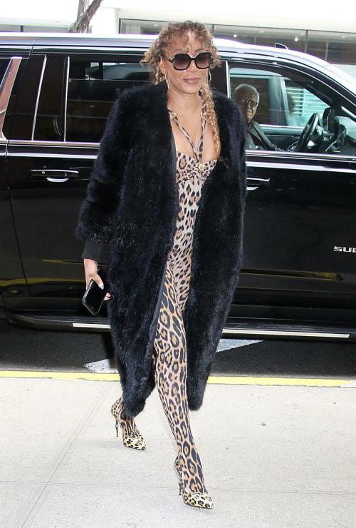 Melanie Brown Arrives at Drew Barrymore Show in New York, March 2024