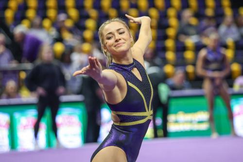 Olivia Dunne at Alabama vs LSU Gymnastics Meet Baton Rouge, March 2024 3