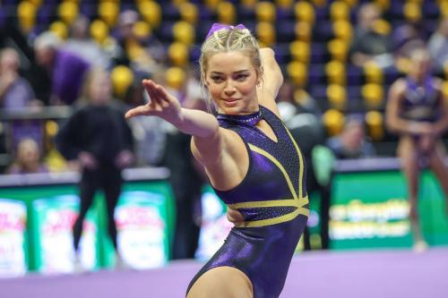 Olivia Dunne at Alabama vs LSU Gymnastics Meet Baton Rouge, March 2024 5