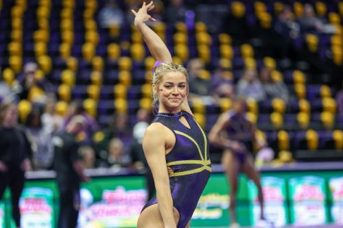 Olivia Dunne at Alabama vs LSU Gymnastics Meet Baton Rouge, March 2024 7