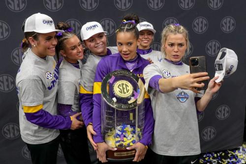 Olivia Dunne at NCAA Gymnastics SEC Championships in New Orleans, March 2024 7