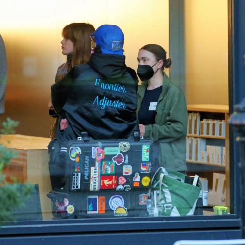 Scarlett Johansson Directing at Apple Store for Eleanor the Great New York, March 2024 5