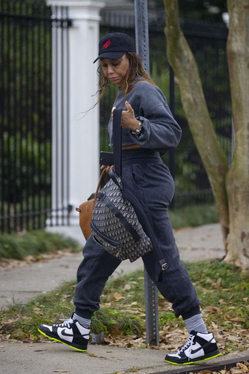Tamar Braxton on Set of College Hill Celebrity Edition in New Orleans, February 2024