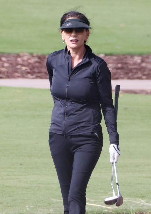 Catherine Zeta Jones and Michael Douglas Golfing in Montecito 2