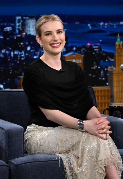 Emma Roberts Visits Tonight Show Starring Jimmy Fallon 5