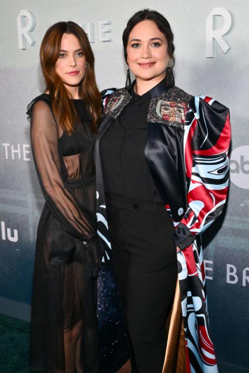 Riley Keough and Lily Gladstone at Under The Bridge Premiere