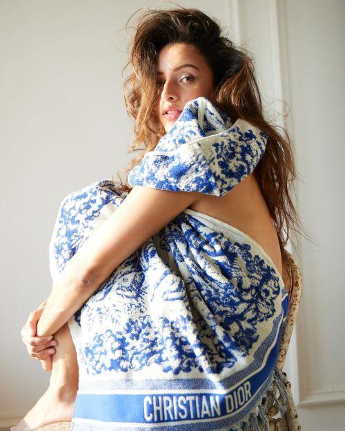 Triptii Dimri photoshoot in Christian Dior Blue Stoles 3