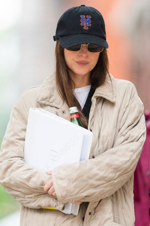 Dakota Johnson Filming Materialist in Tribeca New York 6